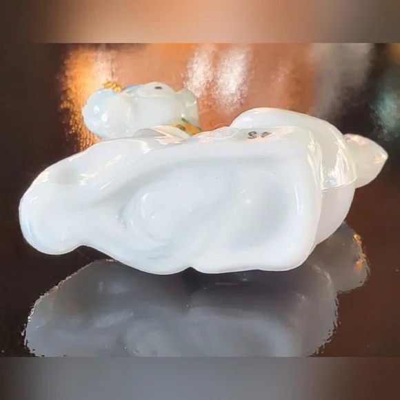 Vntg Boyd White Handpainted Slag Glass Little Lucky the Unicorn 🦄 - Picture 3 of 10